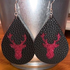 Faux Leather Drop Earrings